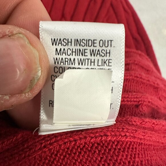 Croft & Barrow Womens Red Cable Knit Cotton Sweater Pullover Size L Crewneck - Picture 5 of 5